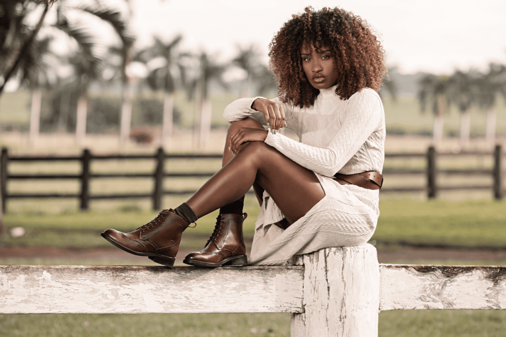Coturnos femininos em looks country