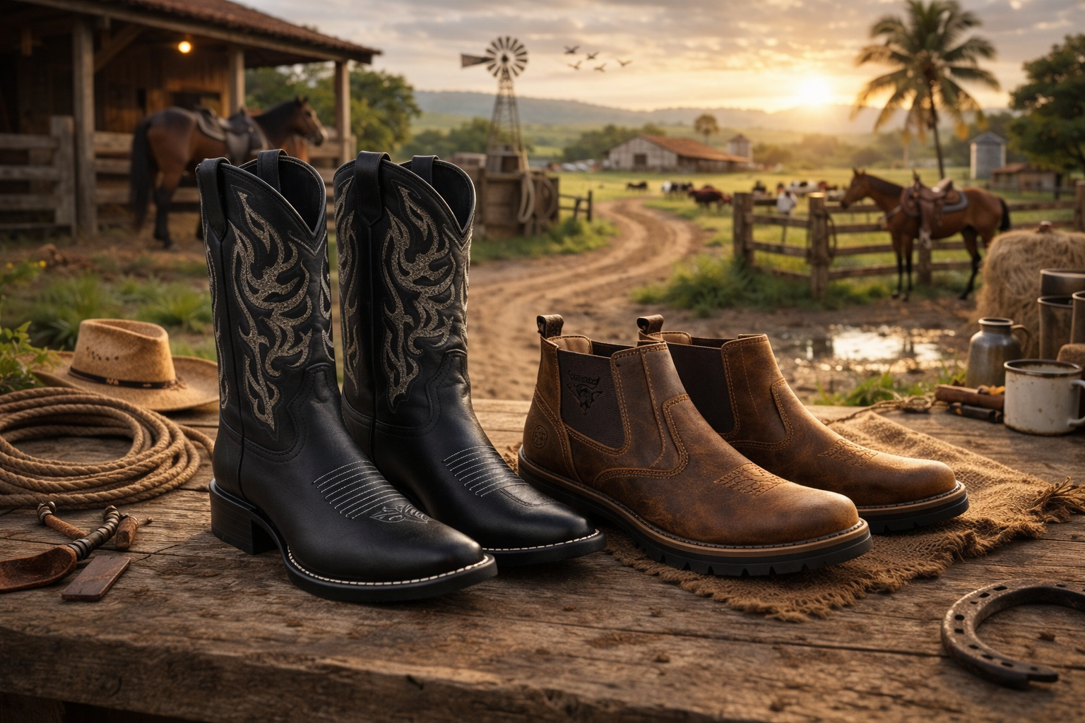 Bota Texana vs Botina Tradicional: qual é a melhor escolha para você?