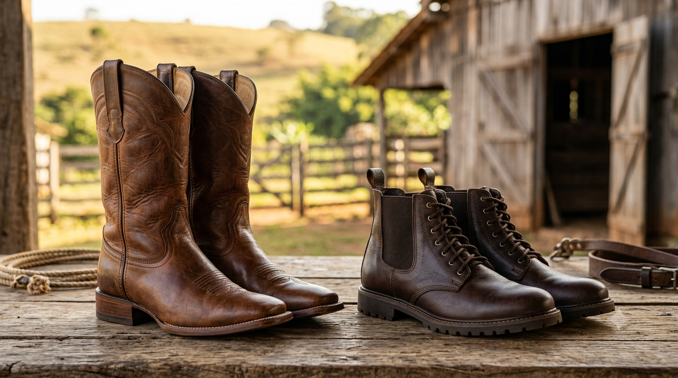 Bota Masculina ou Botina: Guia Completo de Diferenças