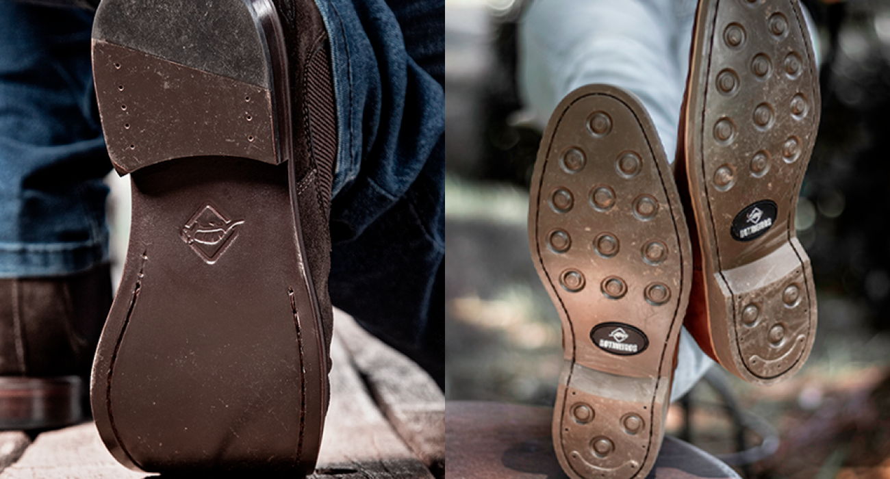 Botina com solado de gel ou couro