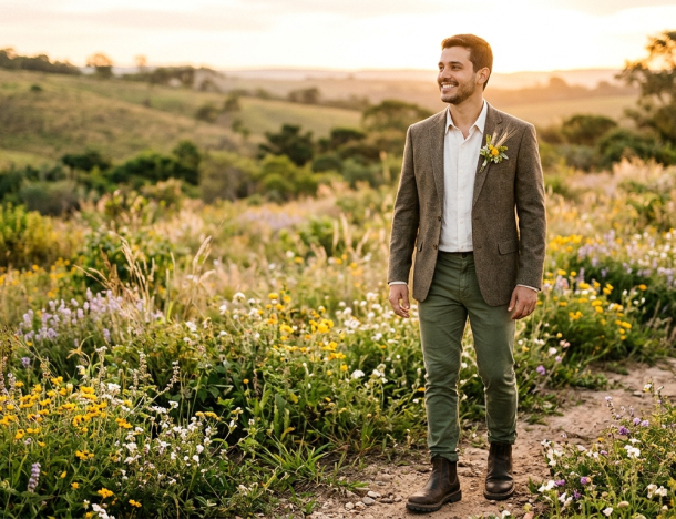 Botina para Casamento no Campo: o Couro Certo para o Noivo